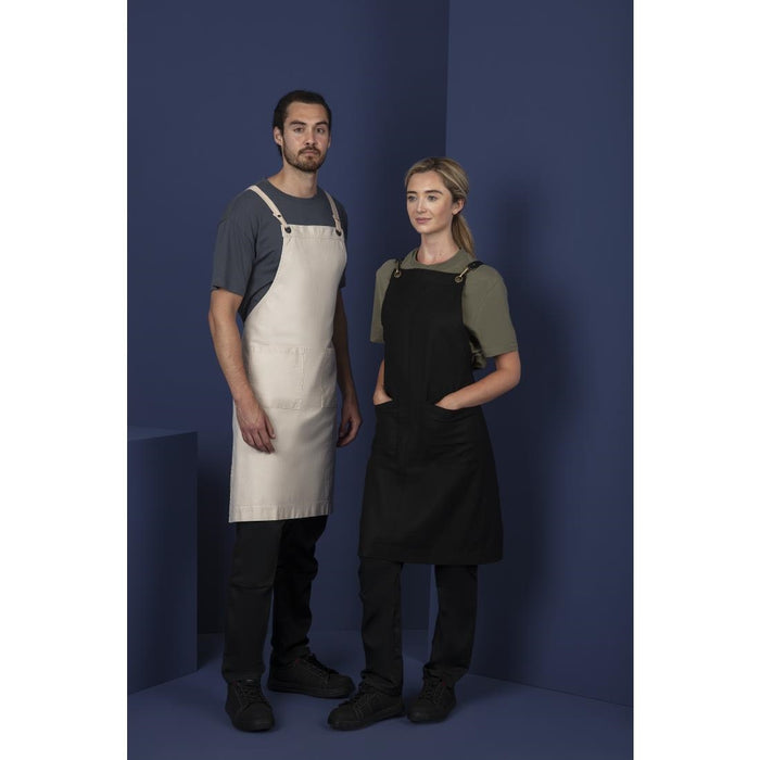 Southside Cotton canvas halterschort grijs