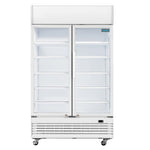 Polar G-serie tweedeurs displaykoeling met lichtbak 950L klapdeuren