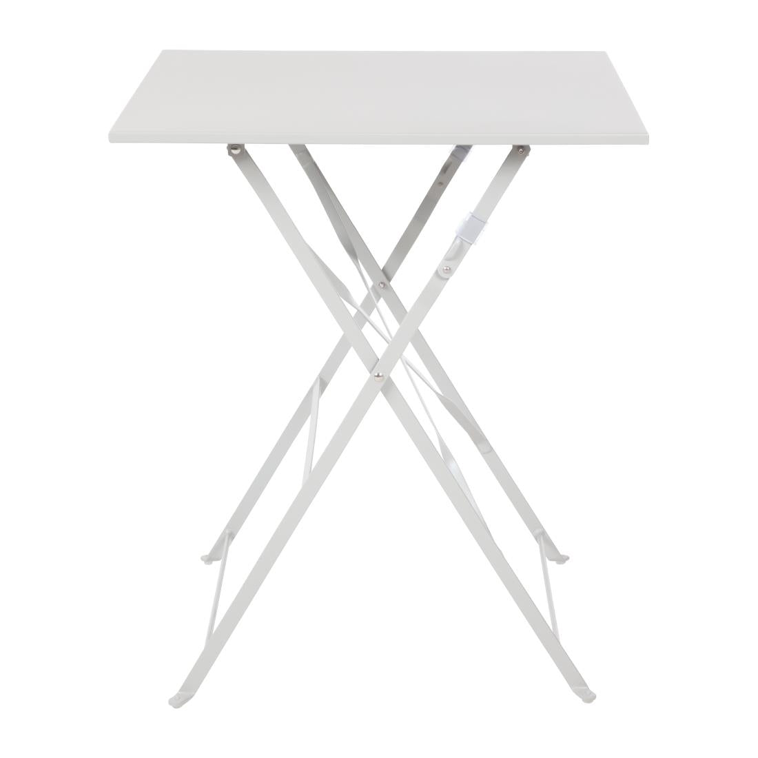 Bolero vierkante opklapbare stalen tafel grijs 60cm