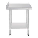 Vogue RVS werktafel met achteropstand 90x60x70cm