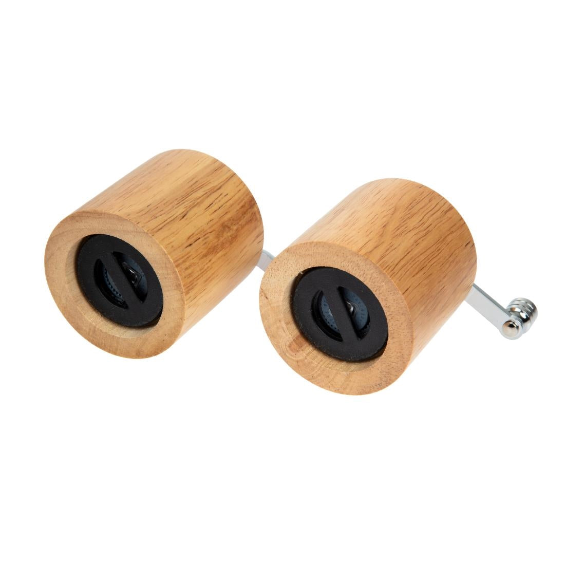 Olympia peper- en zoutmolen set licht hout 8,5cm