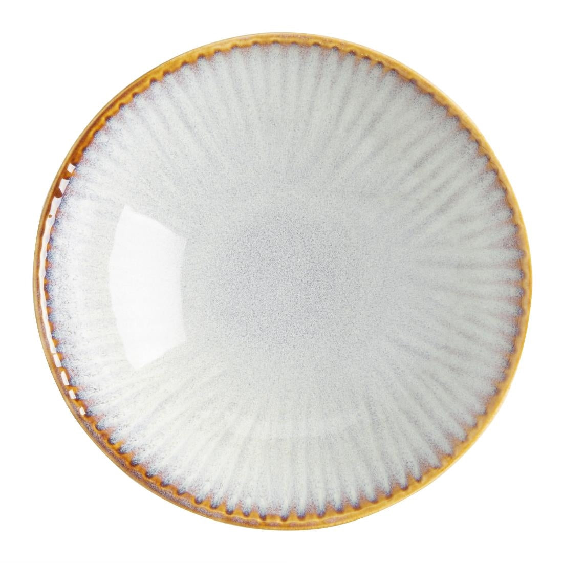 Olympia Drift Grijze Coupéschalen Met Reliëf, 155 mm (Pak Van 6)