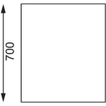 Vogue RVS werktafel zonder achteropstand 90x90x70cm