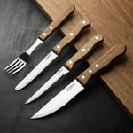 Olympia Jumbo steakmes met houten heft 25cm