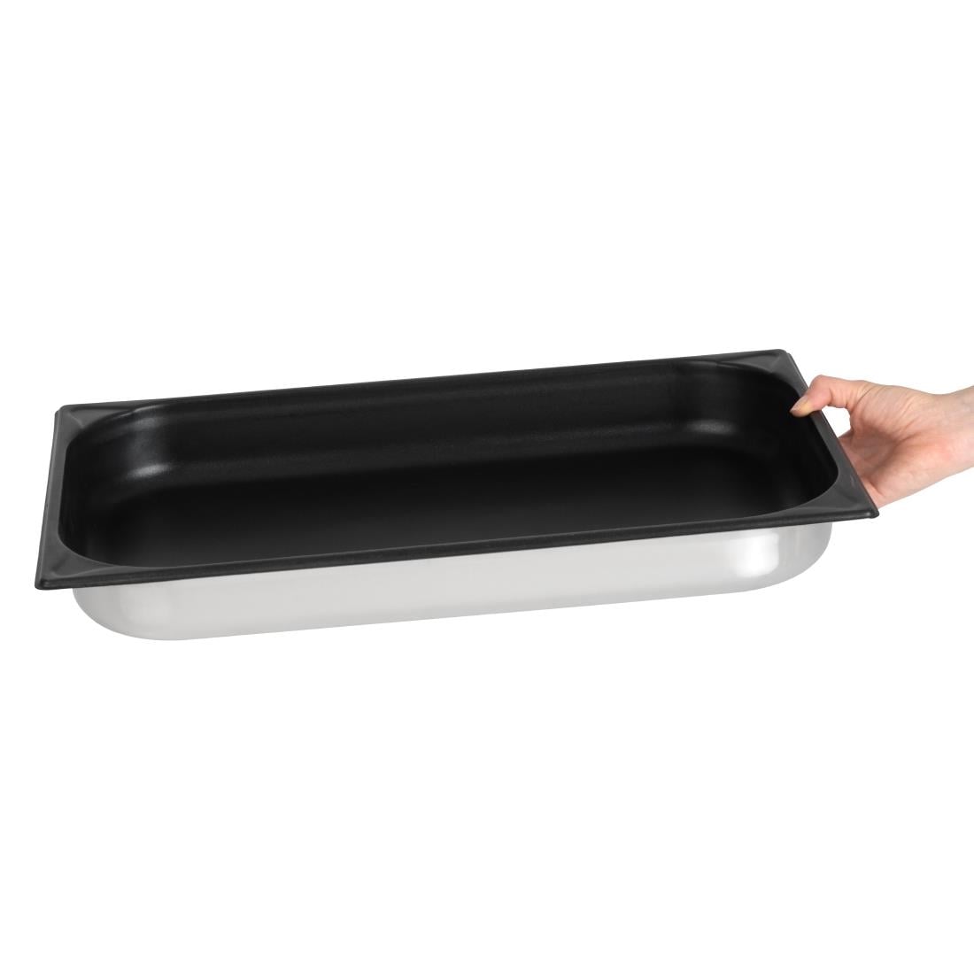 Vogue RVS GN 1/1 bak met anti-kleeflaag 65mm