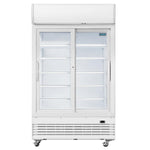 Polar G-serie tweedeurs displaykoeling met lichtbak 950L schuifdeuren