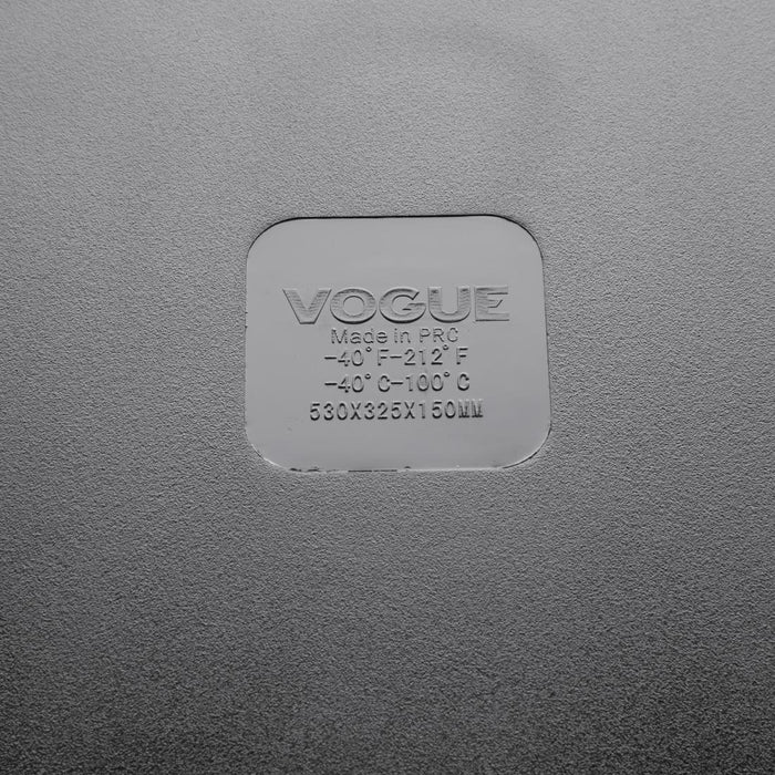 Vogue polycarbonaat bak zwart GN 1/1 150mm