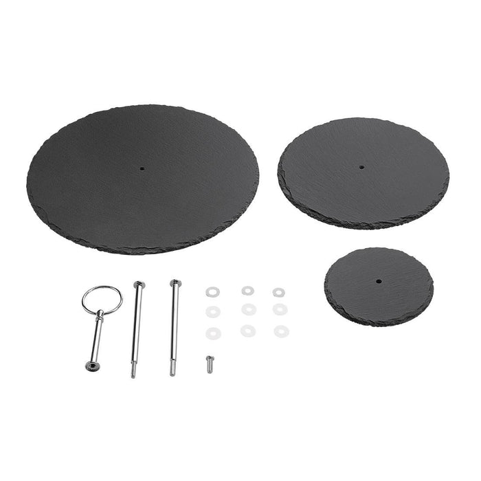 Olympia leistenen etagère met 3 lagen