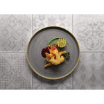 Churchill Stonecast Grey Bord Met Opstaande Rand 25.9cm (pak van 6)