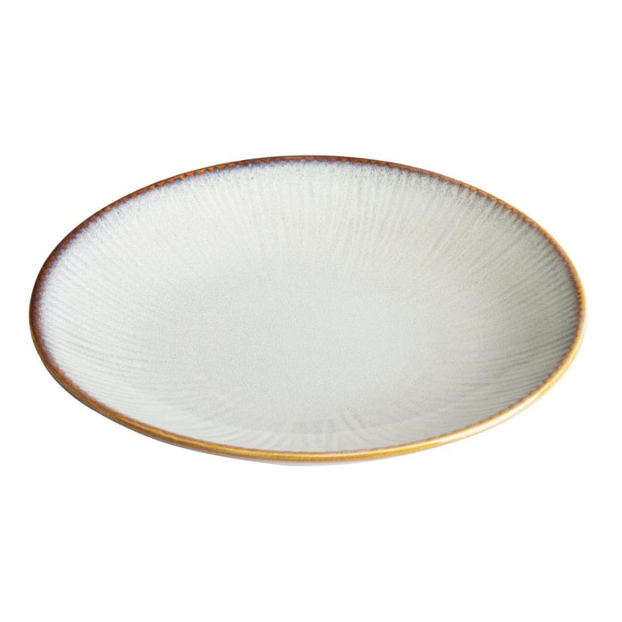 Olympia Drift Grey Coupe Low Bowls Met Reliëf, 260 mm (Pak Van 4)