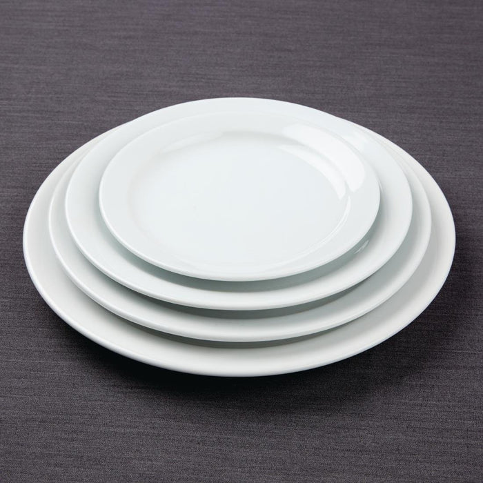 Olympia Athena borden met smalle rand 22,6cm (12 stuks)