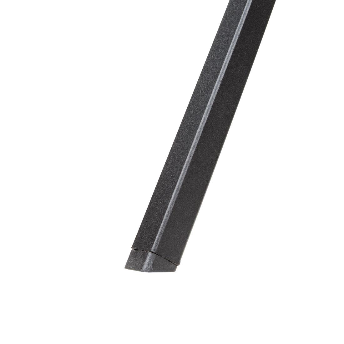 Bolero vierkante stalen bistro tafel zwart 70cm