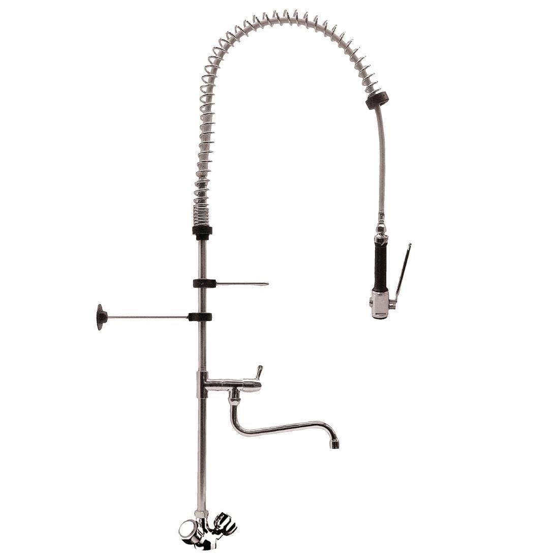 Gastro M voorspoeldouche met draaiknoppen en zwenkkraan 120cm