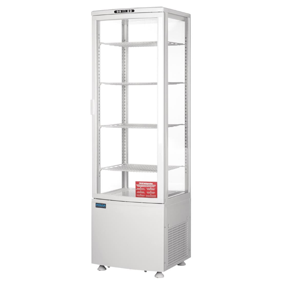 Polar C-Serie Energiezuinige Koelkast Met Gebogen Deur Wit 235Ltr
