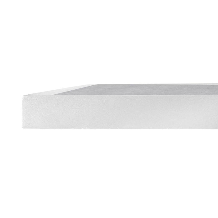 Bolero Tafelblad Van Gehard Glas Met Lichtgrijs Steeneffect En Witte Rand 700 mm Voor Buiten