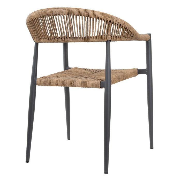 Bolero Eden PE gevlochten rattan outdoor armstoelen naturel (4 stuks)
