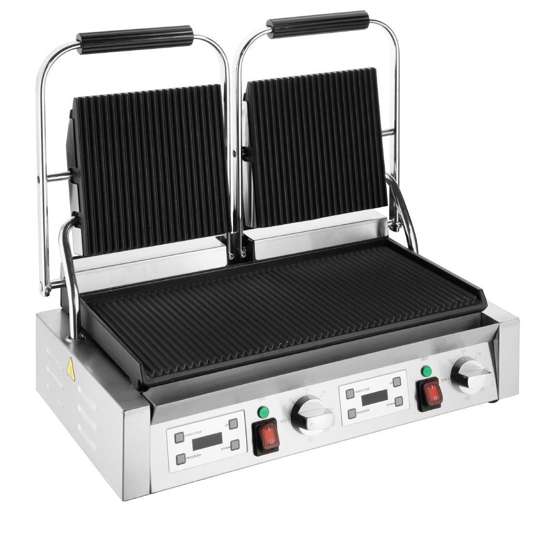 Buffalo Dubbele Contactgrill Geribbelde Platen