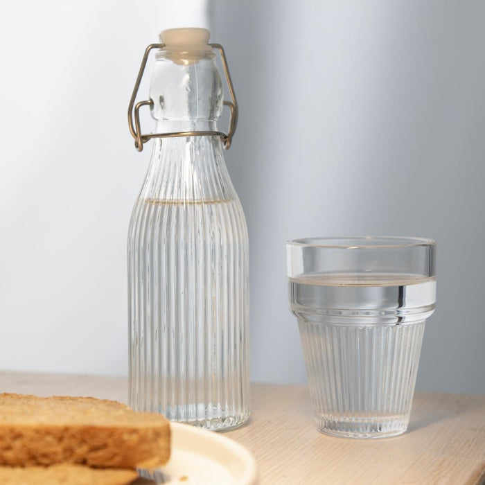 Olympia Geribbelde Stapelbare Tumblers 150ml (Verpakking Van 6)