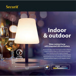 Securit Zwarte Tafellamp Michelle Incl 3 Bevestigbare Krijtbordlabels