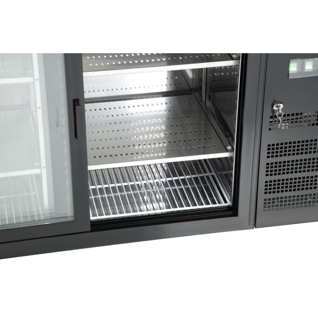 Polar u-serie vier-deurs displaykoeler voor achter de bar