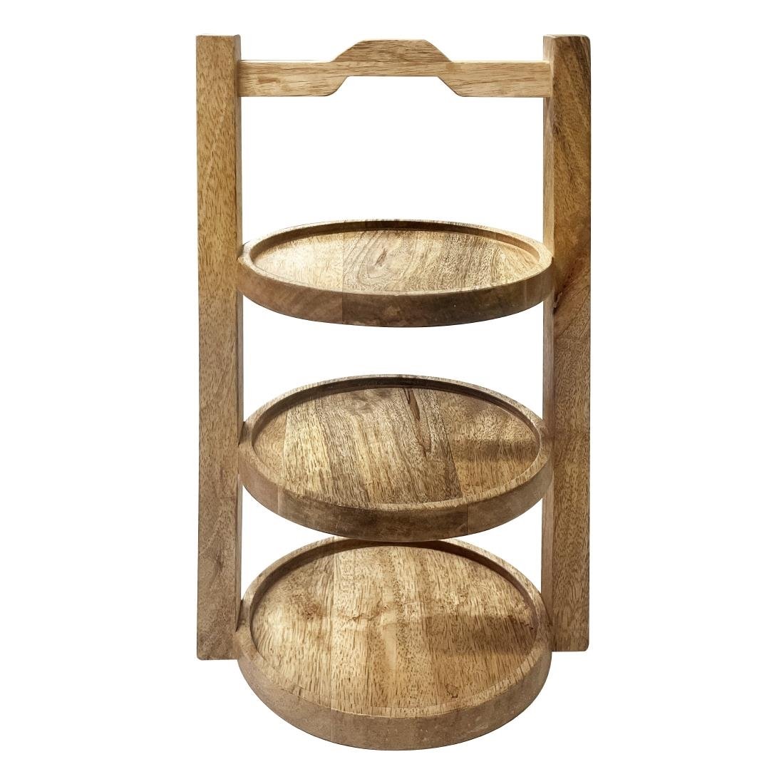 Olympia 3-laags stand Mango Hout voor 150mm borden
