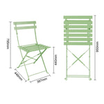 Bolero stalen klapstoelen lichtgroen (2 stuks)