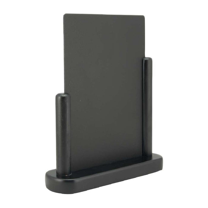 Securit Elegant medium houten tafelkrijtbord met zwarte lakafwerking