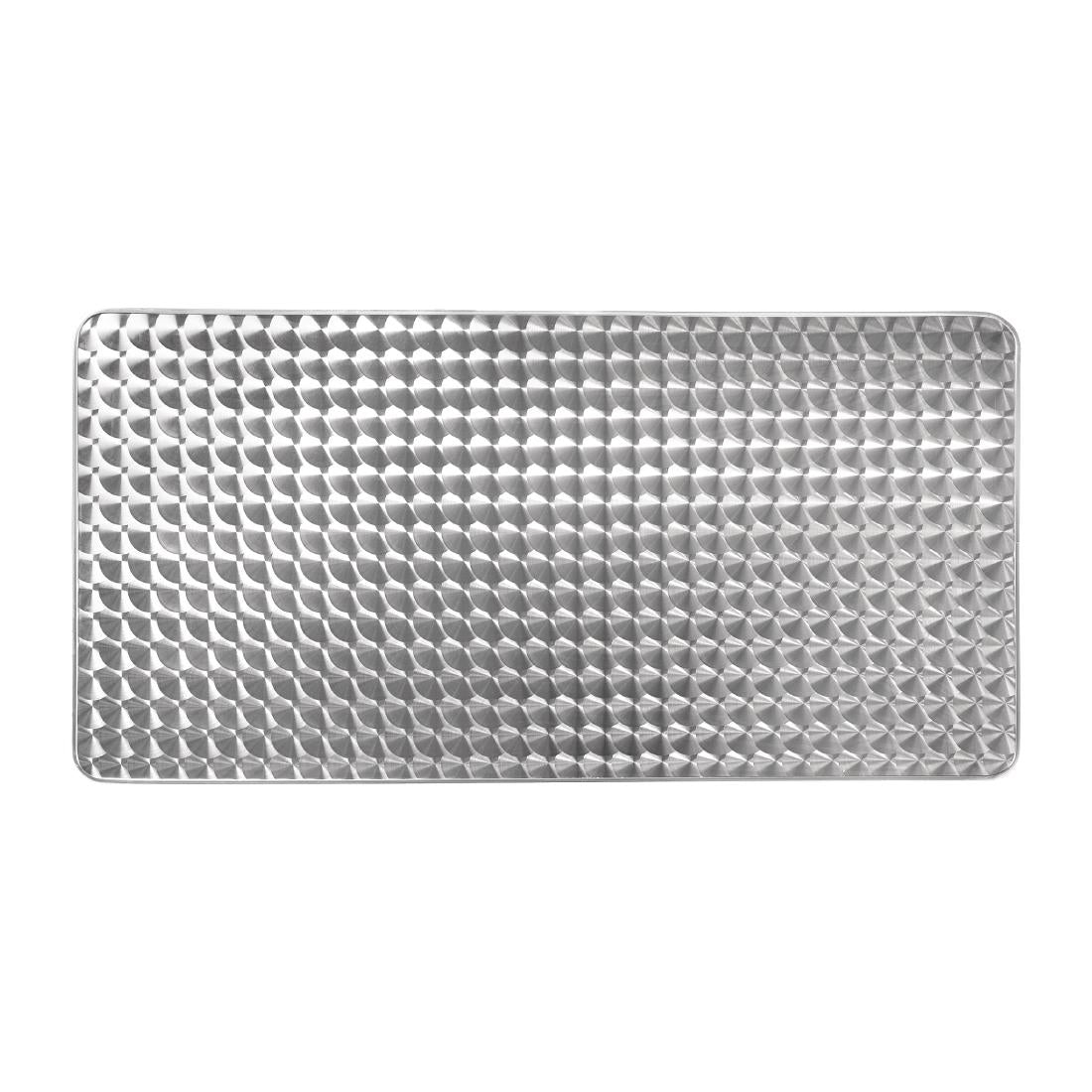 Bolero rechthoekige RVS tafel met dubbele tafelpoot 120cm