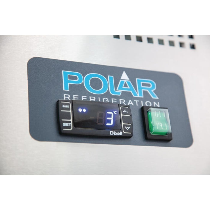 Polar U-Series Driedubbele Deur Aanrecht Koelkast 417Ltr