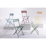 Bolero stalen opklapbare stoelen rood (2 stuks)