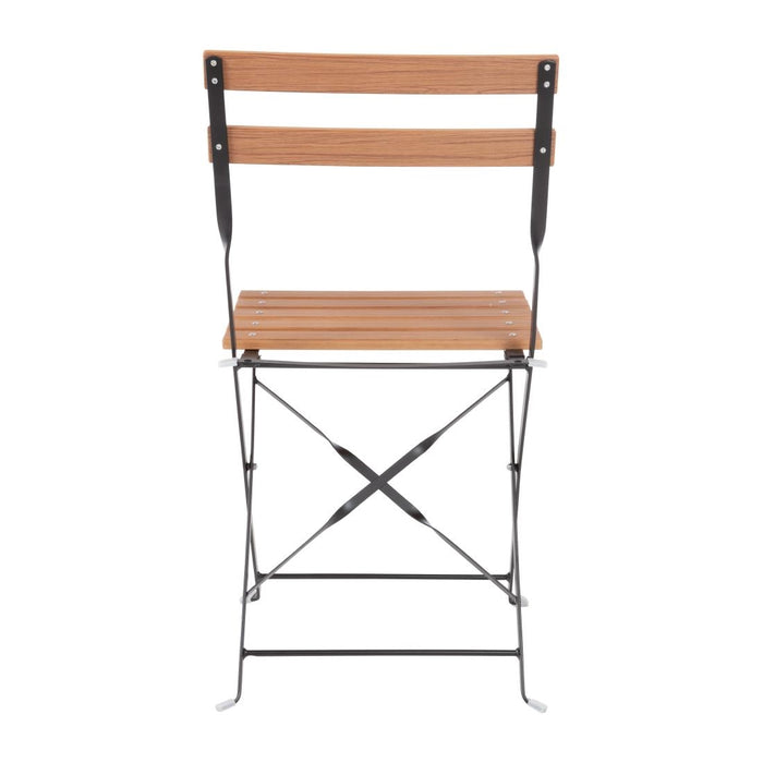 Bolero opklapbare imitatiehout stoelen (2 stuks)