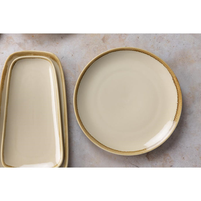 Olympia Kiln ronde coupeborden zandsteen 28cm (4 stuks)