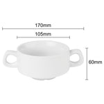 Olympia Athena stapelbare soepkommen 160mm 290ml (12 stuks)