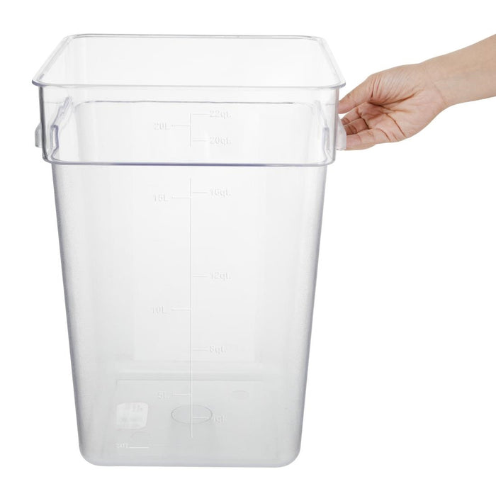 Hygiplas polycarbonaat vierkante opbergbak 20Ltr