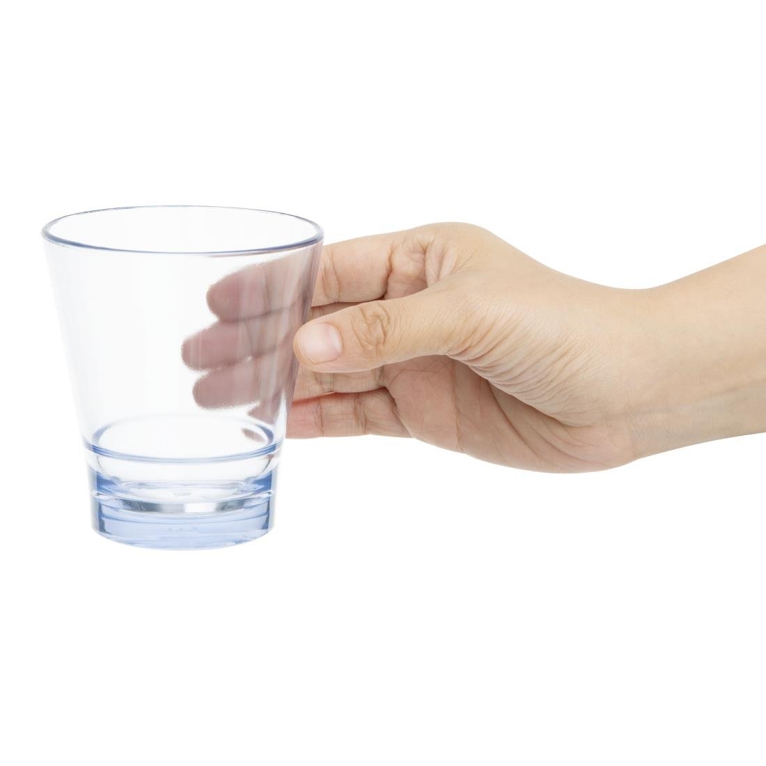 Olympia Kristallon Polycarbonaat Stapelbare Bekers - Blauw 250ml (6 Pack)