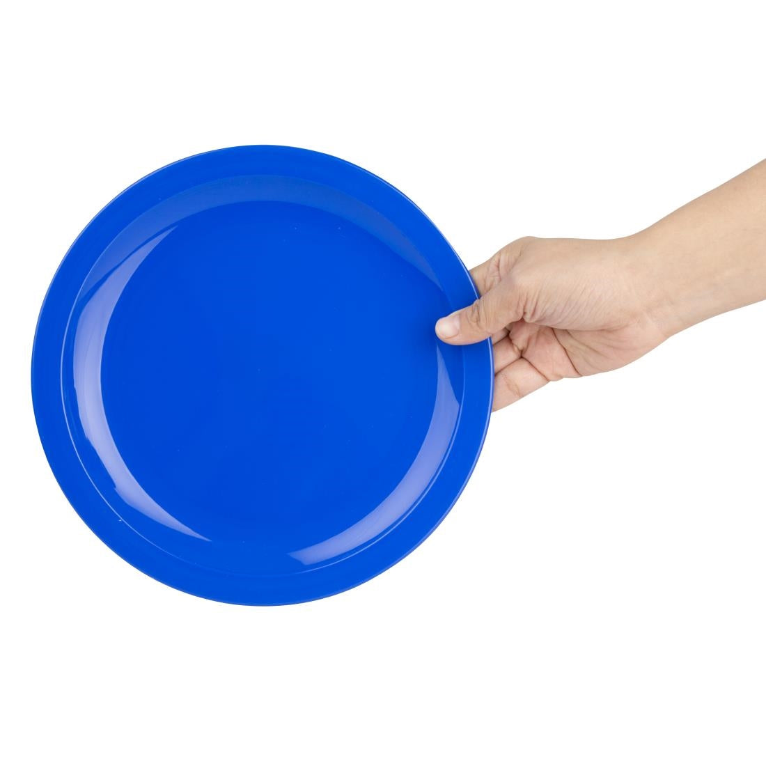 Olympia Kristallon polycarbonaat borden 23cm blauw (12 stuks)
