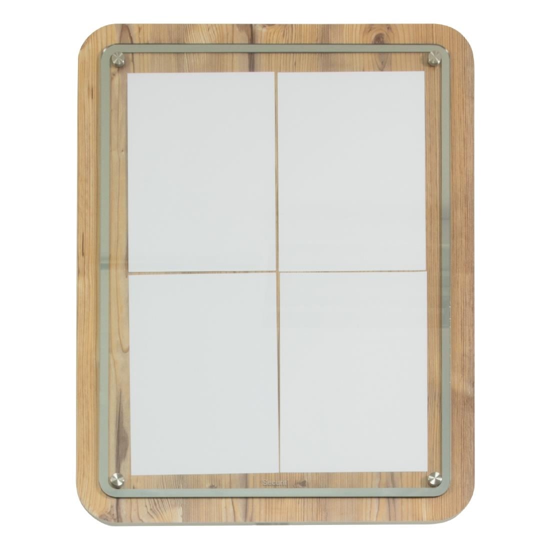 Securit zwart staal wit 8xA4 informatiedisplay met paal en voet