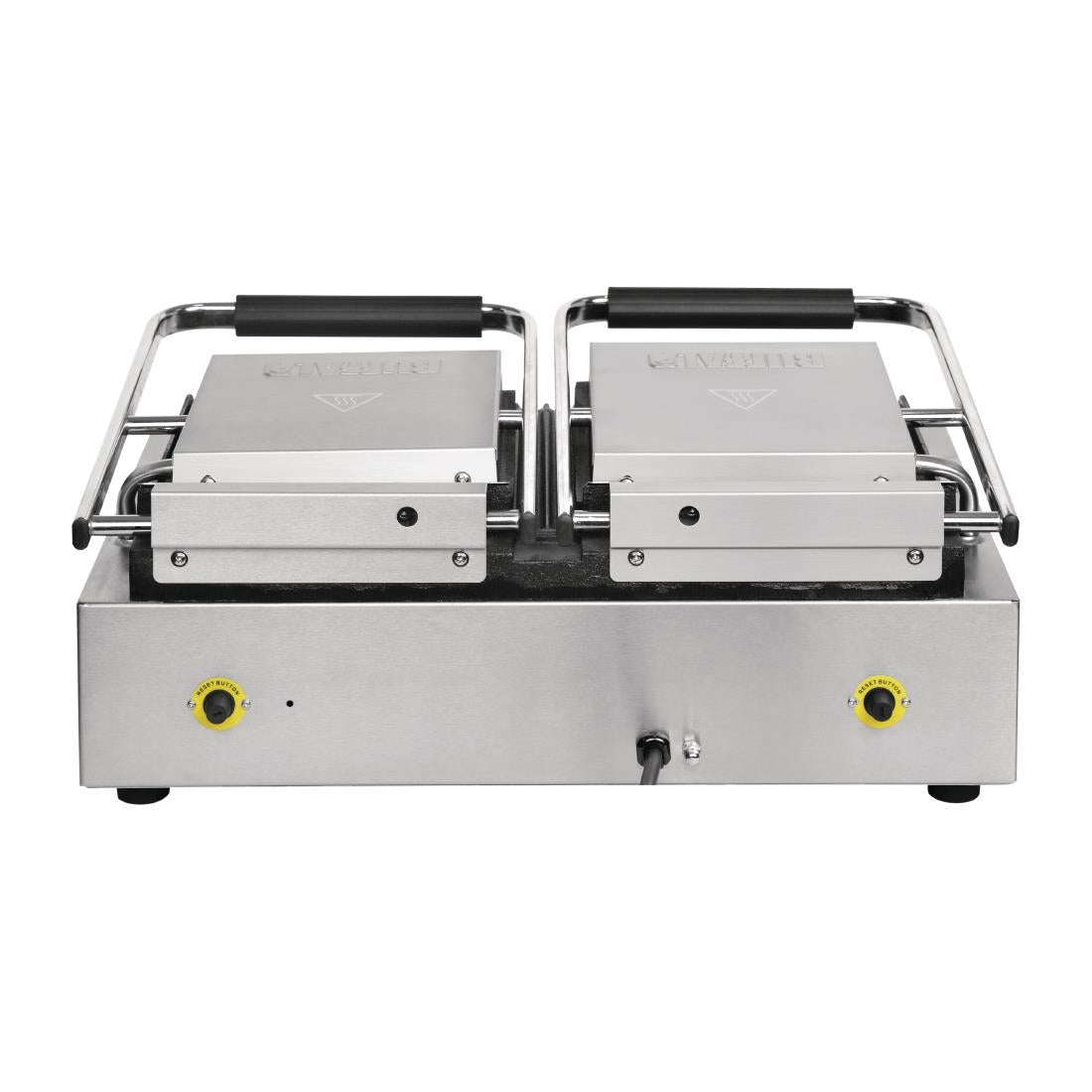 Buffalo dubbele halve geribbelde contactgrill