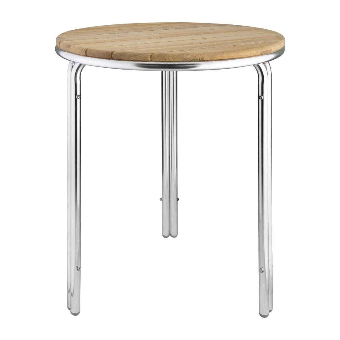 Bolero essen en aluminium tafel rond 60cm