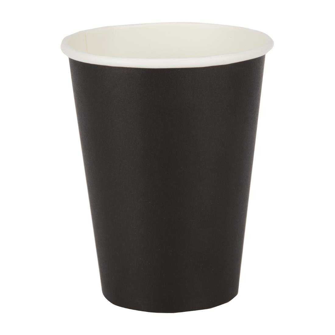 Fiesta Recyclable koffiebekers enkelwandig zwart 34cl (50 stuks)