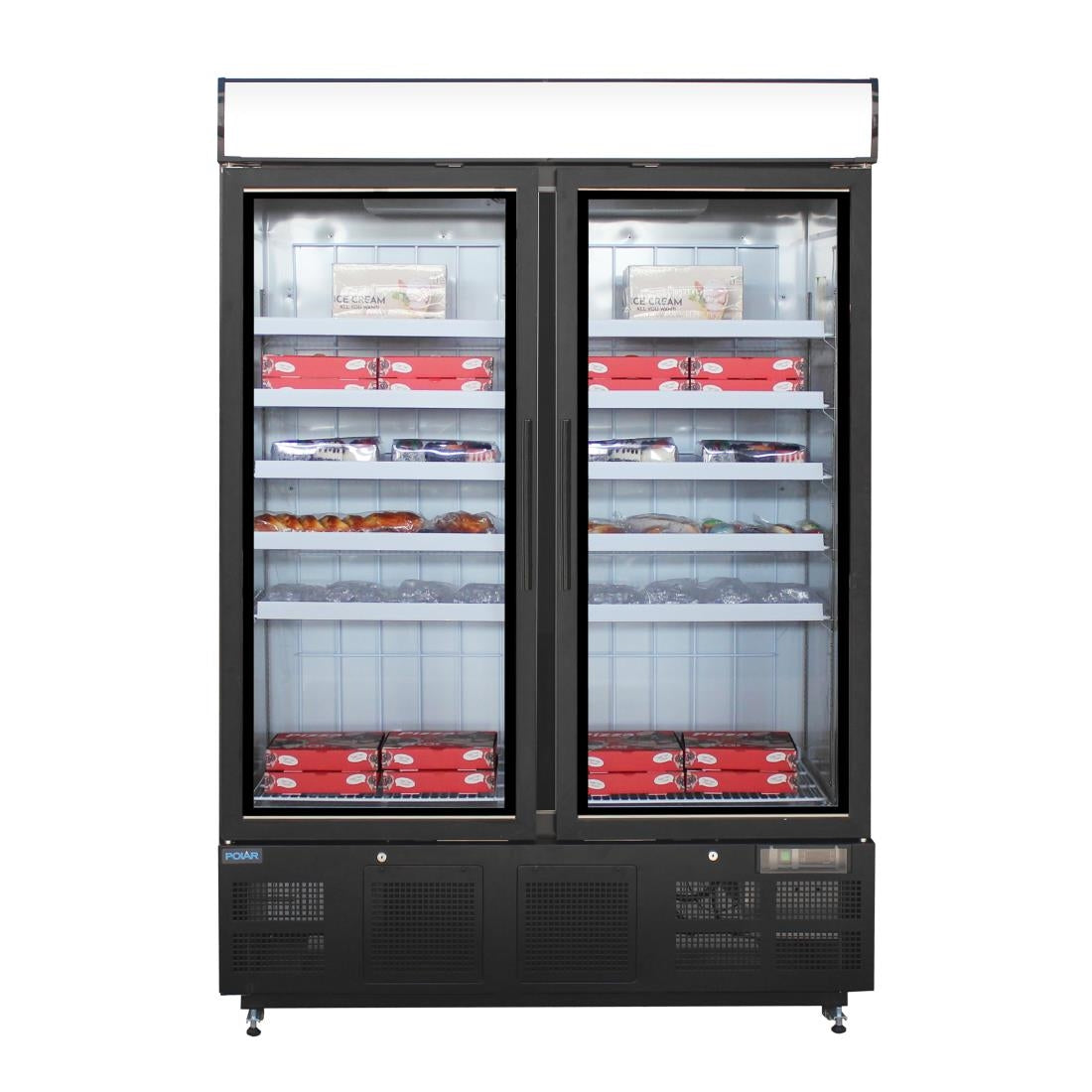 Polar G-Series Staand Display Vriezer 920Ltr Zwart