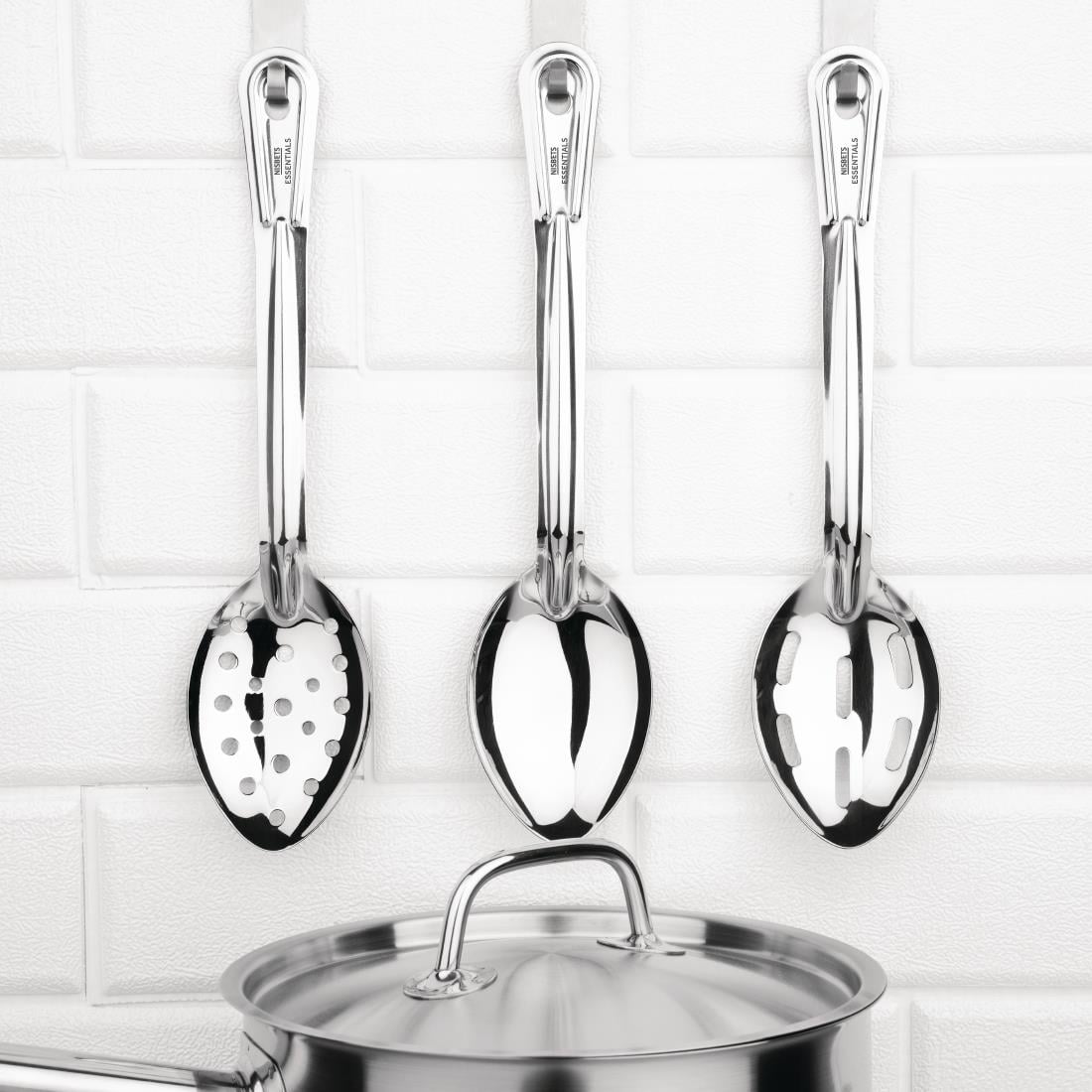 Nisbets Essentials geperforeerde RVS serveerlepel 28cm