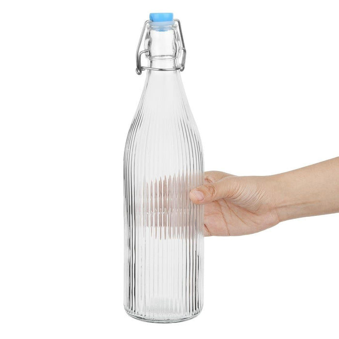 Olympia Geribbelde Schommeltop Waterflessen 1Ltr (Pakket Van 6)