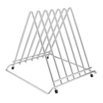 Hygiplas set van 6 HDPE snijplanken met rek en HACCP kleurcode kaart 12(h)x455(b)x305(d)mm