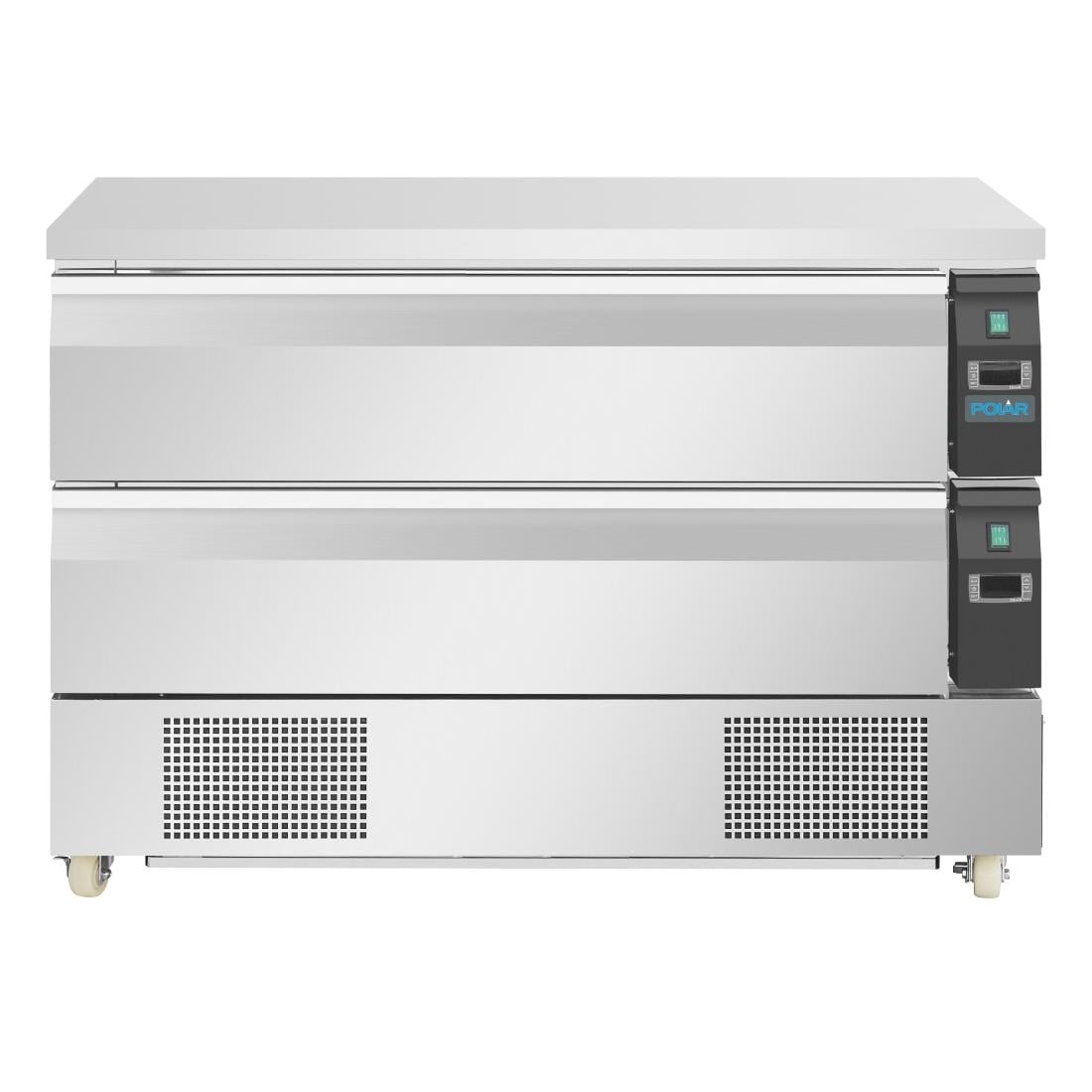 Polar U-serie compacte koel-vrieswerkbank 2 lades 6x GN 1/1