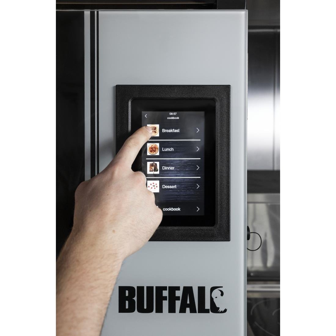 Buffalo Vrijstaande Slimme Touchscreen Combi Oven 7 x GN 1/1 Met Installatiekit
