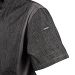 Koksbuis Korte Mouw Denim Grijs S