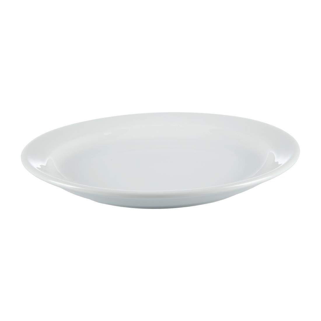 Olympia Whiteware borden met smalle rand 18cm (12 stuks)
