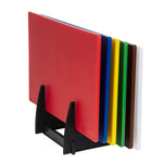 Hygiplas LDPE snijplanken set met rek 450x300x10mm (Set van 6)