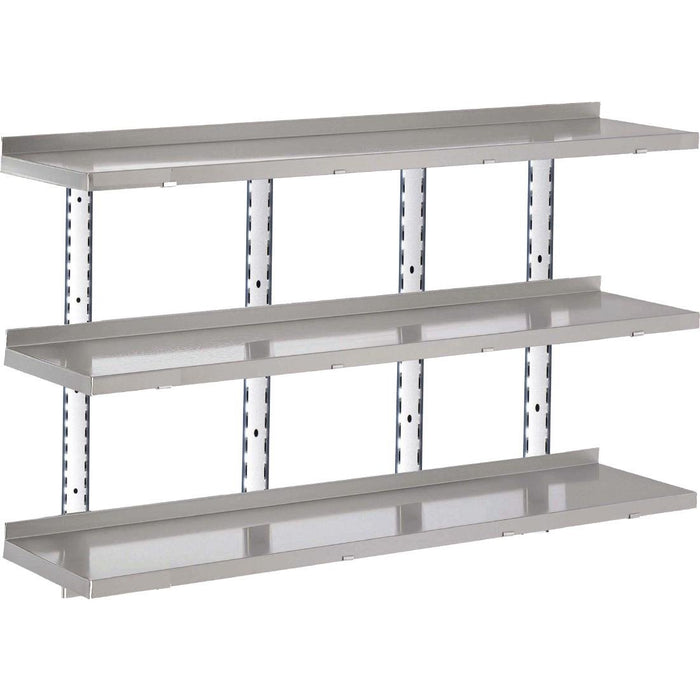 Gastro M RVS wandplank zonder steunen 200x40cm